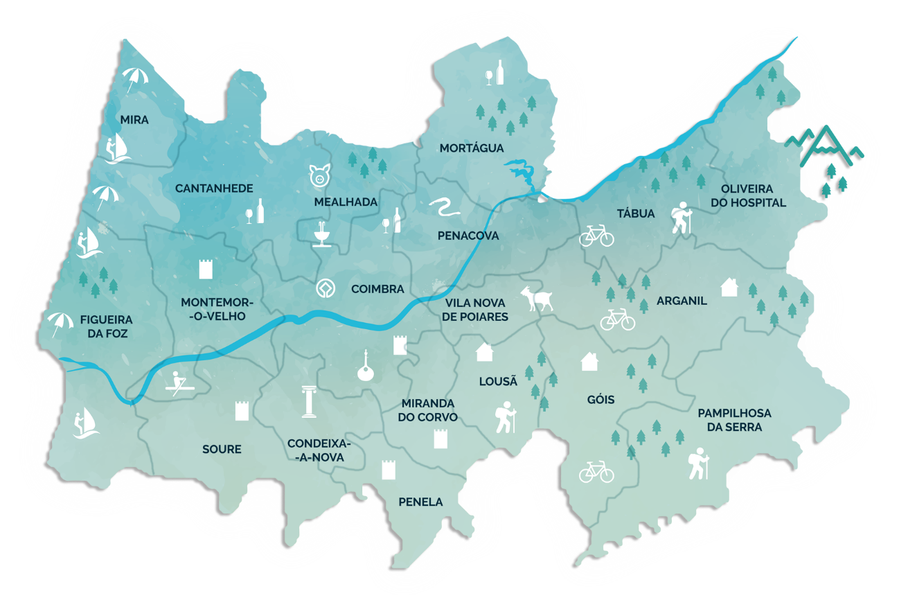 Mapa região de coimbra para chegar as buracas do casmilo - Blog Bons Ventos me Levam
