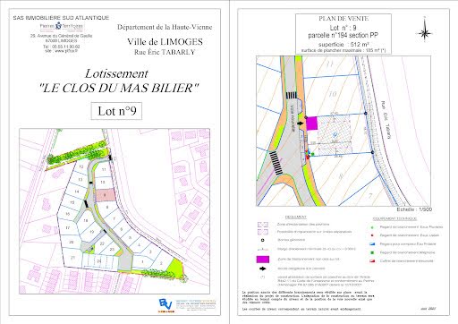 Vente terrain  512 m² à Landouge (87100), 68 500 €