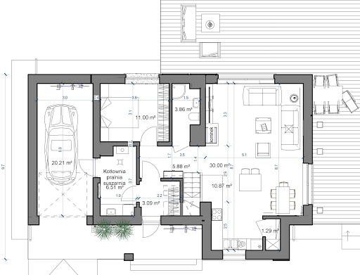 Domidea 60 dG w2 - Rzut parteru