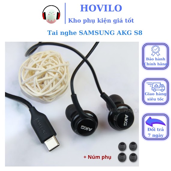 Tai Nghe Có Dây Nhét Tai Samsung Akg Type C S20/S21 Chất Liệu Cao Cấp, Dây Bọc Dù Chống Đứt Và Chống Rối Made In Vietnam