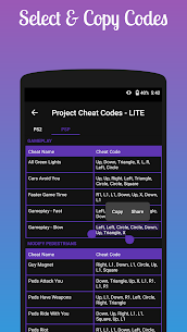 Codes de triche du projet – LITE v1.4.7 [Mod] 2