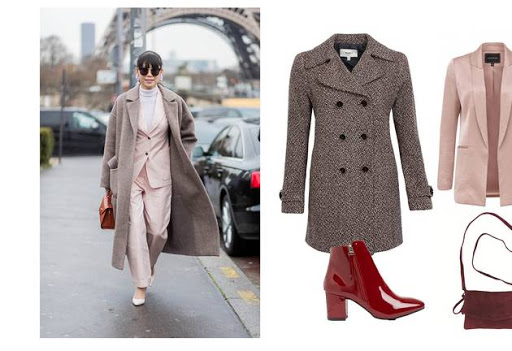 Jada ankle boot, R399, Spree; cross-body bag, R599, Old Khaki; blazer, R1,399, Forever New (011-447-9468); Fraida coat, R3,800, Pringle of Scotland 011-444-2270