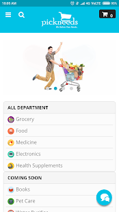 PickNeeds Online Shopping App - náhled