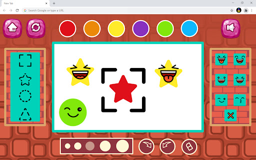 Cute Shapes Paint Game