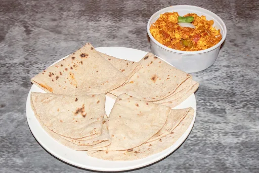 Gulshan Ka Paneer Bhurji With 3 Butter Roti