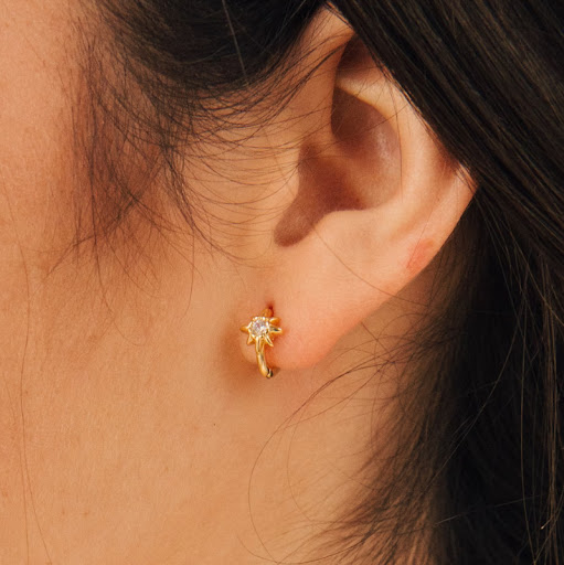 Title 4, Womens Geometric Earring SUNFLOWER Zircon Earr...