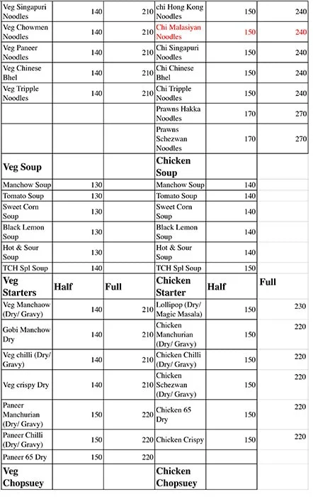 Food Express MH 14 menu 