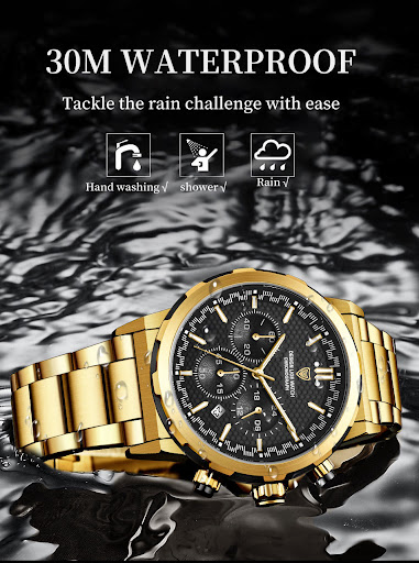 Title 4, Classic Steel Strap Business Multifunction Lumi...