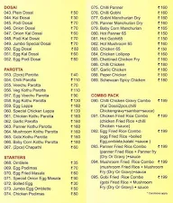 Hotel Murugan menu 1