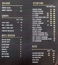 Shahi Darbar menu 1