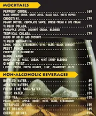 X Sky Lounge menu 2