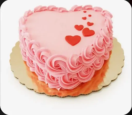 Valentine Special Heart Shape Butterscotch Cake