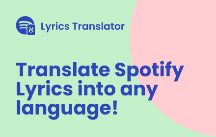 Spotify Lyrics Translator Preview image 0