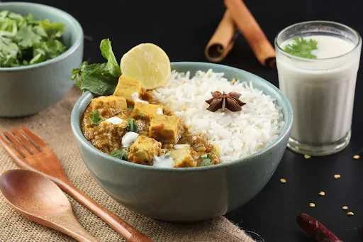 Paneer Butter Masala Rice Bowl With Buttermilk (serve 1)