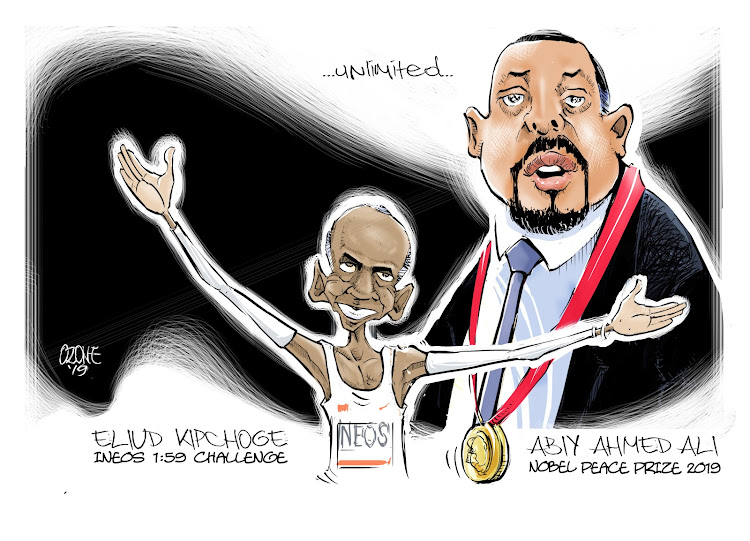 Eliud Kipchoge and Abiy Ahmed