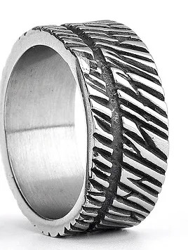 Textured Titanium Steel Unisex Ring Durable and stylish everyday jewelry for men and women Modern design Comfortable and