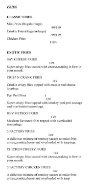 VHC Fries Factory menu 1