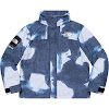 supreme®/the north face® bleached denim print mountain jacket fw21