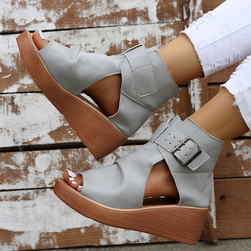 Title 5, Womens Summer Fashion High-Top Wedge Sandals. ...