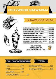 Kollywood Shawarma menu 1