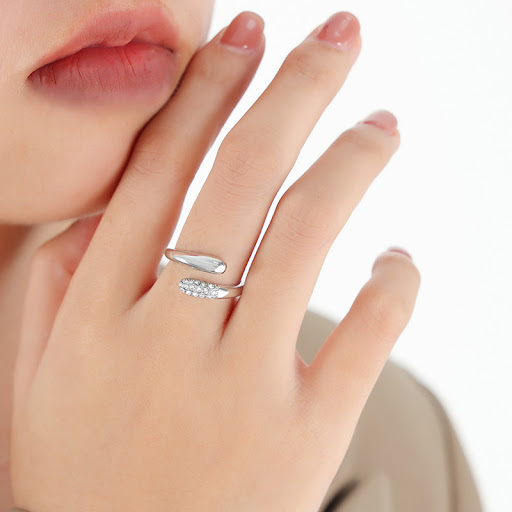 Title 2, French Style Temperament Rhinestone Snake Ring ...
