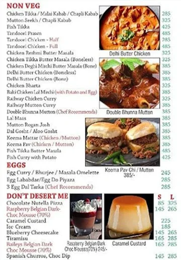 Kung Pao menu 