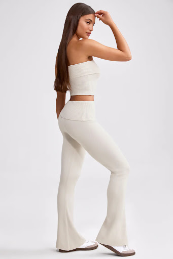 Title 7, New Womens Tube Top Bell-bottom Pants Yoga Clo...