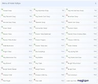 Hotel Aditya menu 1