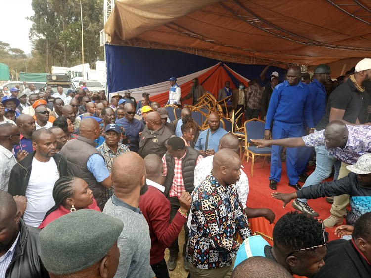 Chaos erupt at a prayer meeting held in Machakos on Friday, July 29, 2022.