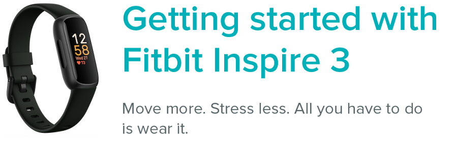 Getting Started with Fitbit Inspire 3