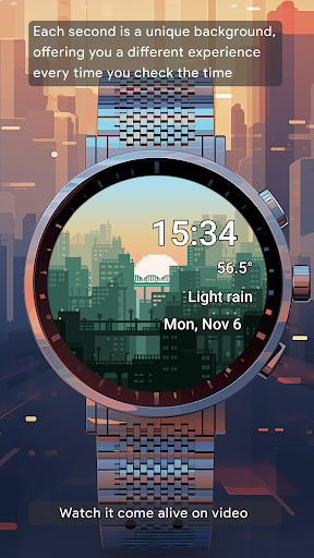 Screenshot Horizon Pixel City Watch Face