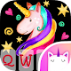 Download Gold Horn Rainbow Unicorn Keyboard Theme for Girls For PC Windows and Mac 1.0