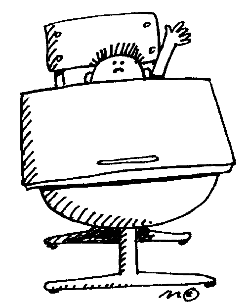 little kid at desk