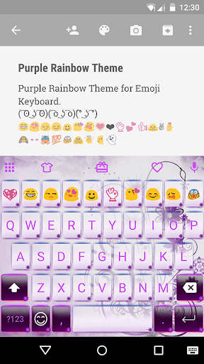 Purple Rainbow Emoji Keyboard