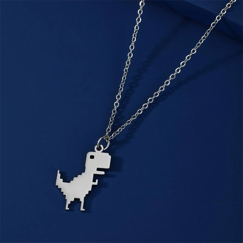 Title 1, Titanium stalen ketting met schattige cartoon d...