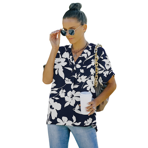 Title 20, European And American Womens Ice Silk Print Lo...