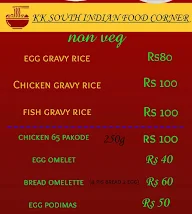 KK South Indian Food Corner menu 2