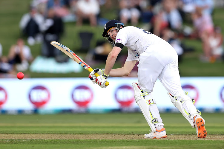 Harry Brook of England bats during day one of the first Test in the series against New Zealand at the Bay Oval in Mount Maunganui on Thursday. Picture: PHIL WALTER/GETTY IMAGES