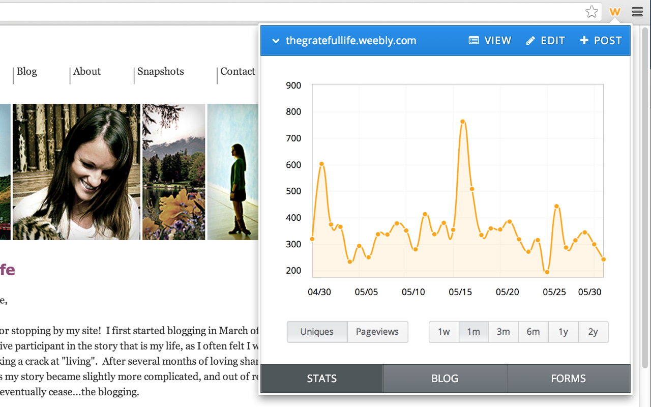 Weebly Dashboard Extension Preview image 0