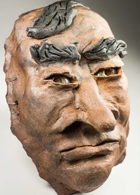 face made with ceramics