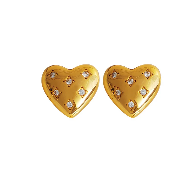 Title 6, Boucles doreilles puces Simple Graceful en zir...