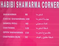 Habibi Shawarma Corner menu 1