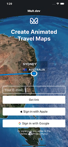 Screenshot Mult.dev: Animated Travel Maps