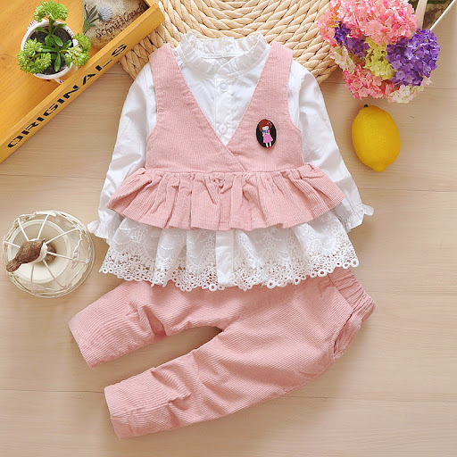 Title 4, Infant Princess Dress Girls Cotton Three Piece ...