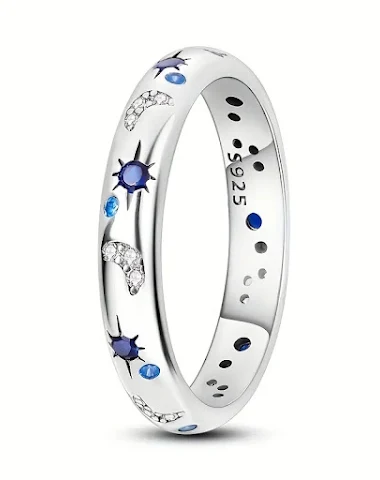 Bague Étoile Brillante en Argent St - 3