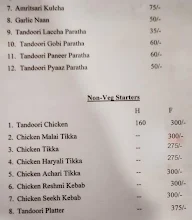 Mini Punjab menu 1