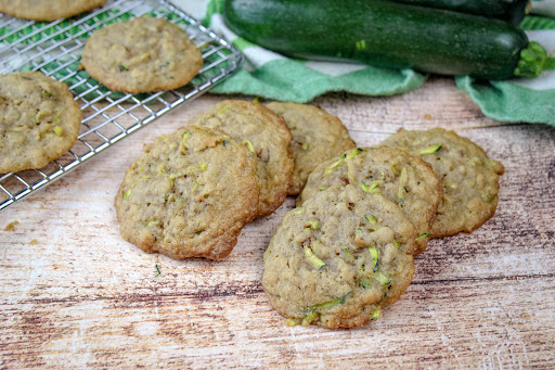 A row of Zucchini Cookies.