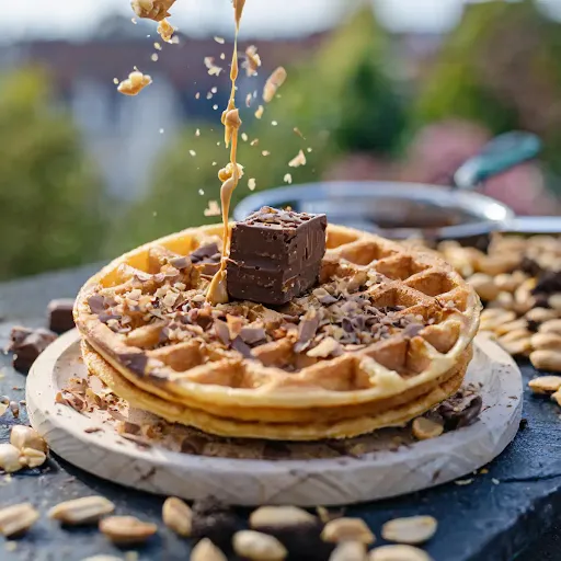 Peanut Butter Brownie Waffle