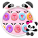 Thème de clavier Pinky Panda Donuts New icon