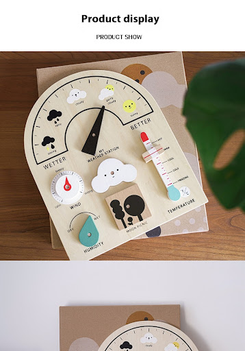 Title 7, Childrens Wooden Weather Station Learn About W...